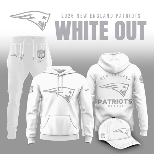 New England Patriots 2026 White Out Limited Edition Hoodie