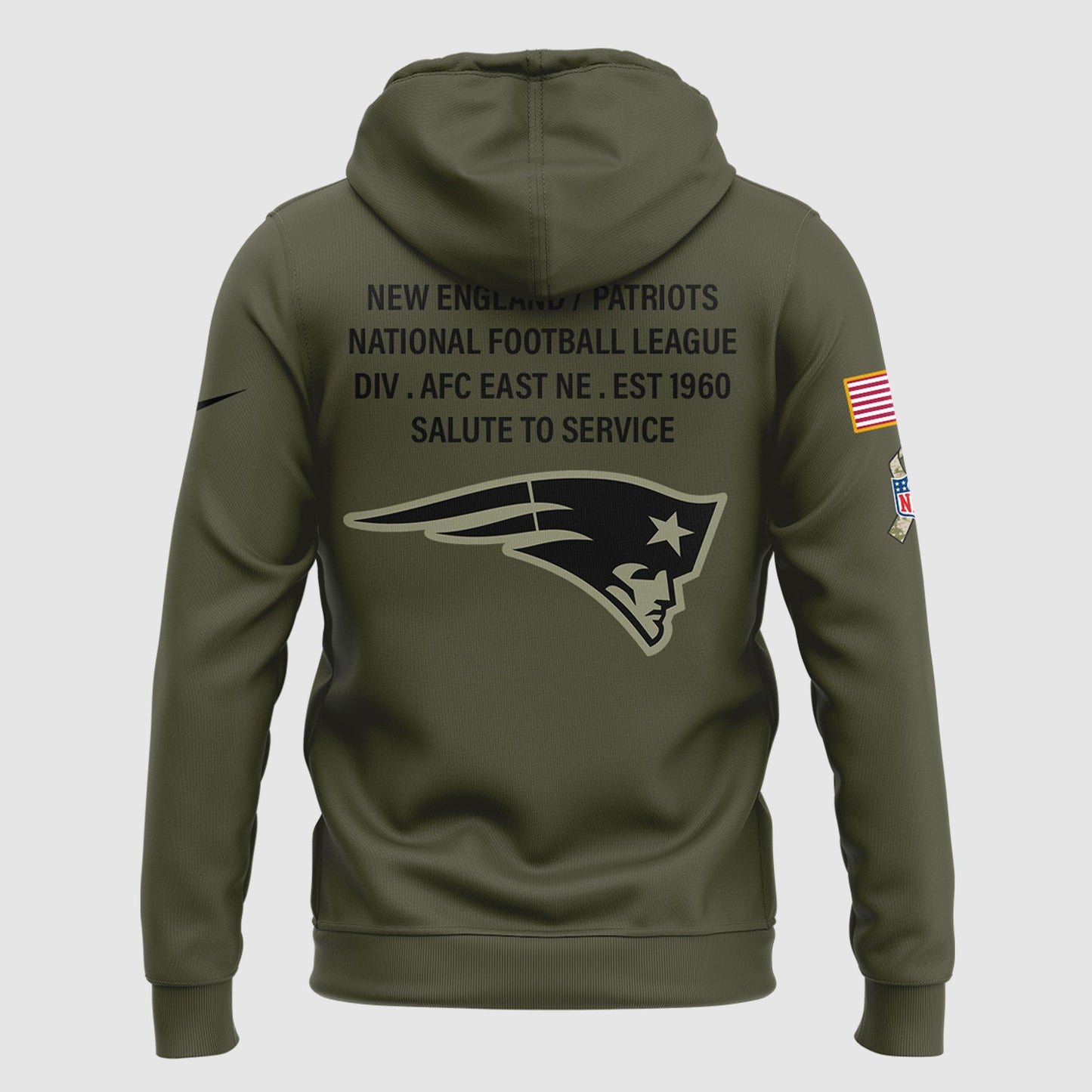 Special New New England Patriots Salute to Service 2025 Hoodie