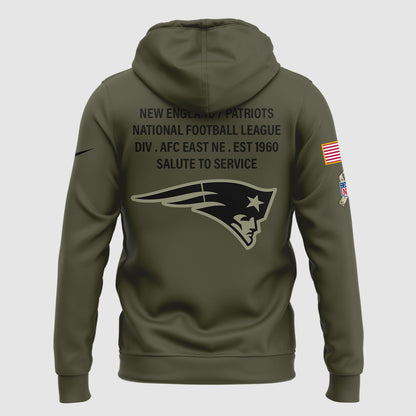Special New New England Patriots Salute to Service 2025 Hoodie