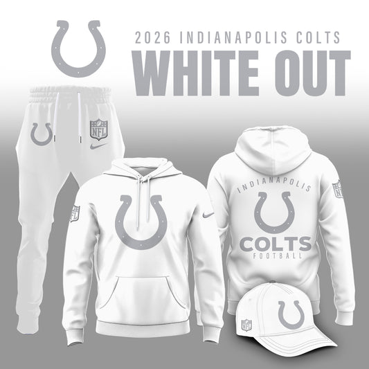 Indianapolis Colts 2026 White Out Limited Edition Hoodie