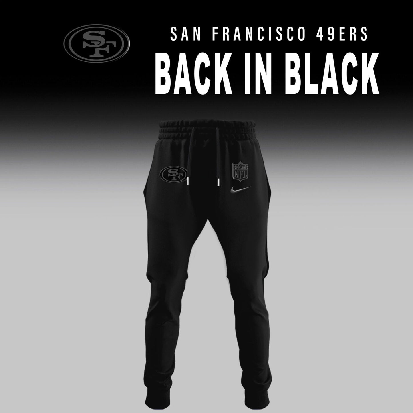 San Francisco 49ers 2025 Back In Black Limited Edition Combo TShirt