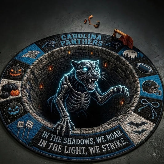 Limited Edition Carolina Panthers 2026 Halloween Quilted Round Rug, Mats