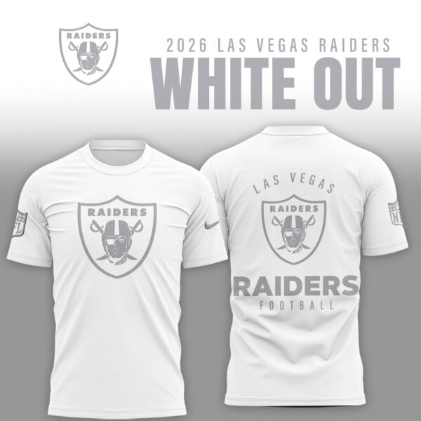 Las Vegas Raiders 2026 White Out Limited Edition Shirt