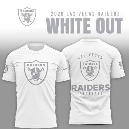 Las Vegas Raiders 2026 White Out Limited Edition Shirt