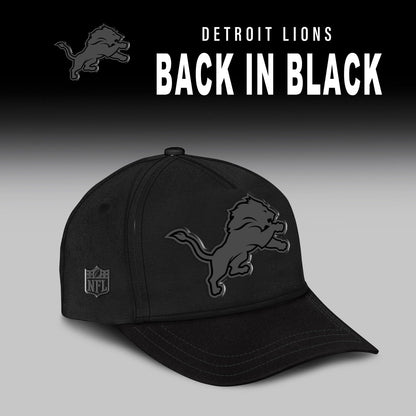 Detroit Lions Back In Black Half Zip Hoodie