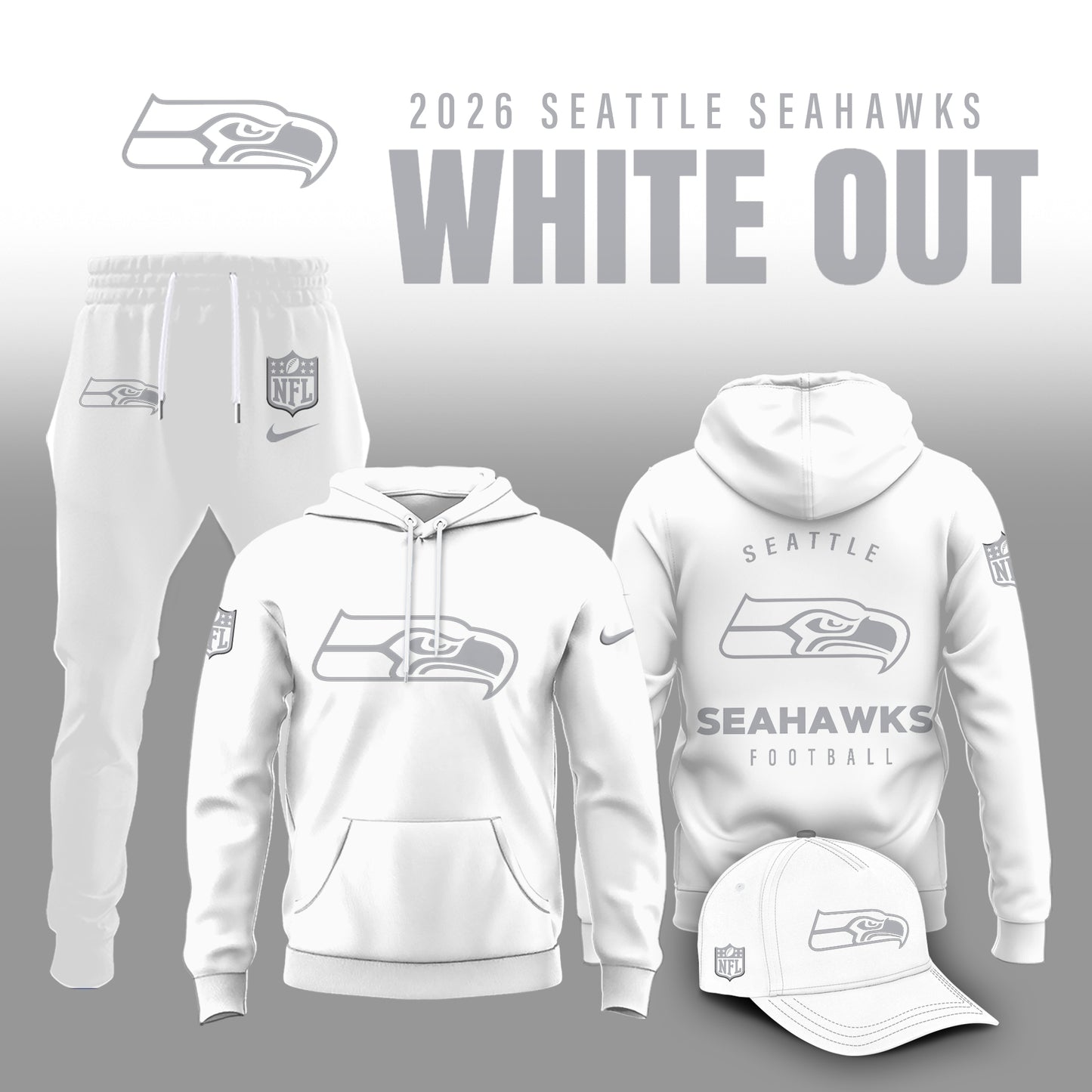 All Team NFL 2025 White Out Limited Edition Combo V1