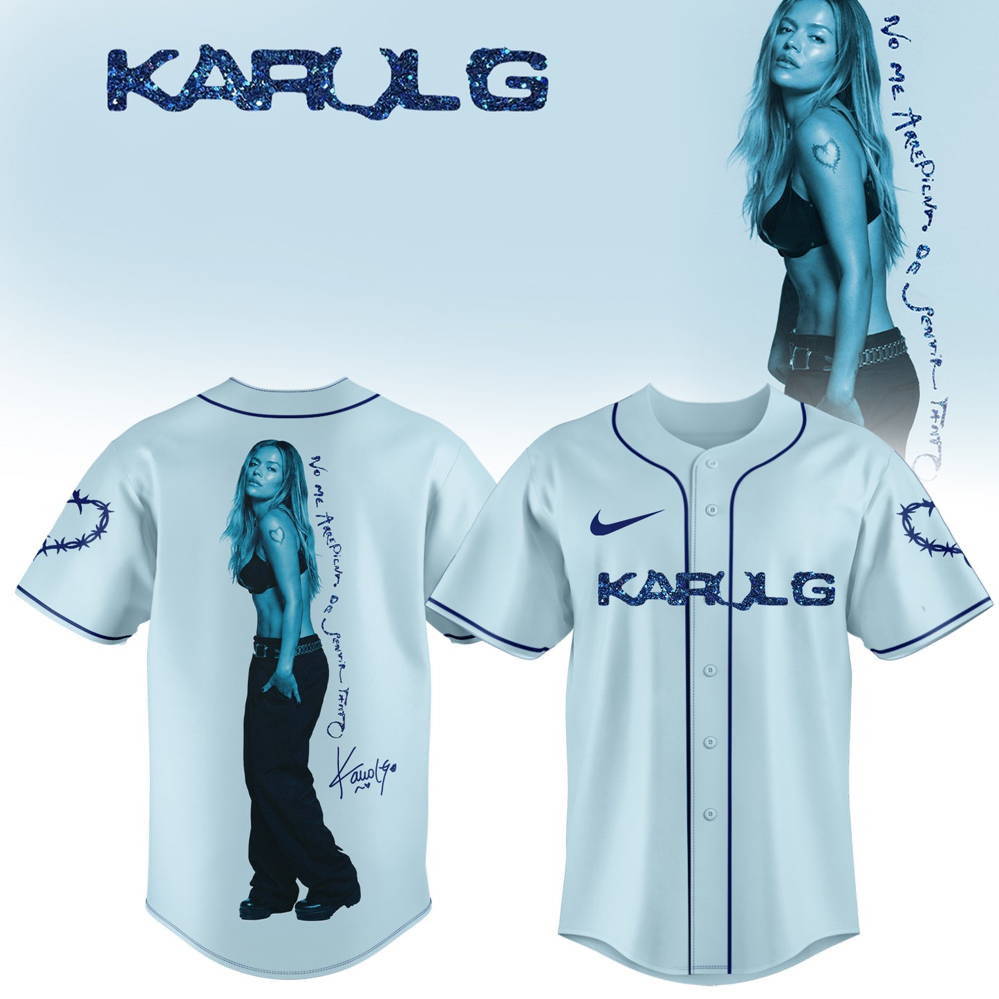 KaRol G Album “NO ME ARREPIENTO DE SENTIR TANTO” 🩵 – Jersey