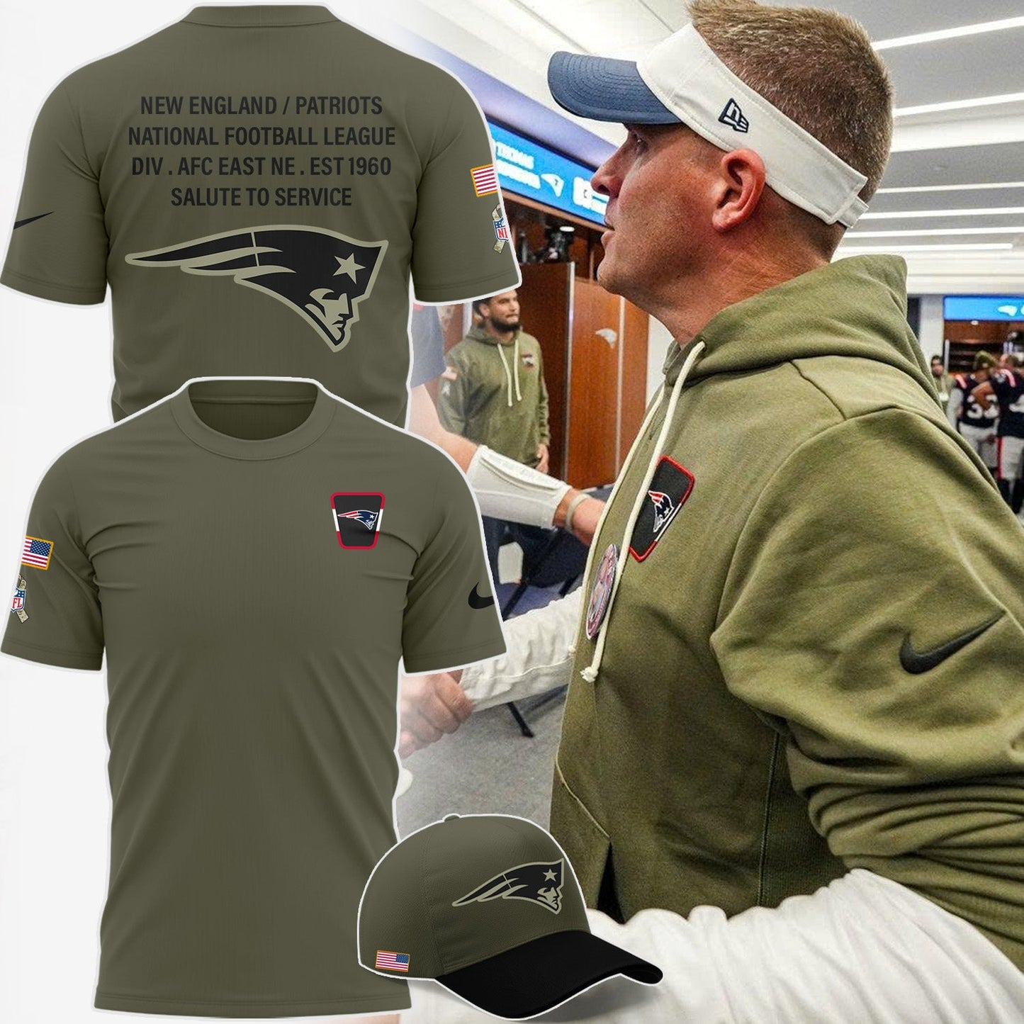 Special New New England Patriots Salute to Service 2025 T-Shirt