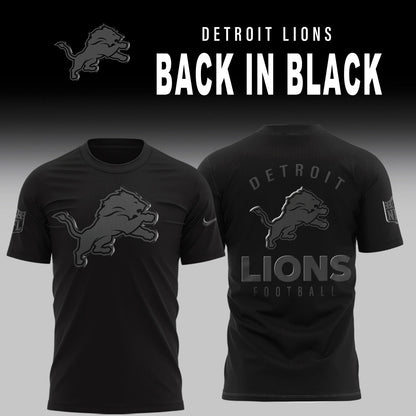 Detroit Lions 2025 Back In Black Limited Edition Combo TShirt
