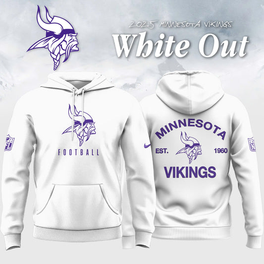 Minnesota Vikings 2026 White Out Limited Edition Hoodie V2