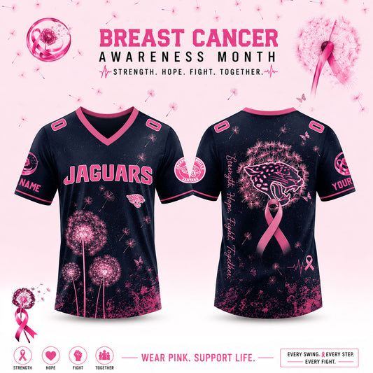 Limited Edition Jacksonville Jaguars 2026 Breast Cancer Awareness x Dandelion of Hope Jersey