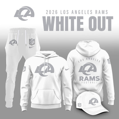 Los Angeles Rams 2026 White Out Limited Edition Hoodie