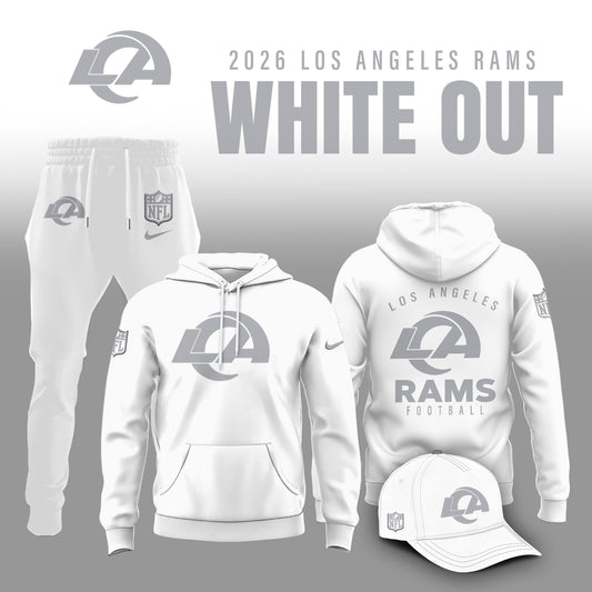 Los Angeles Rams 2026 White Out Limited Edition Hoodie