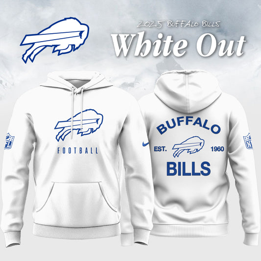 Buffalo Bills 2026 White Out Limited Edition Hoodie V2