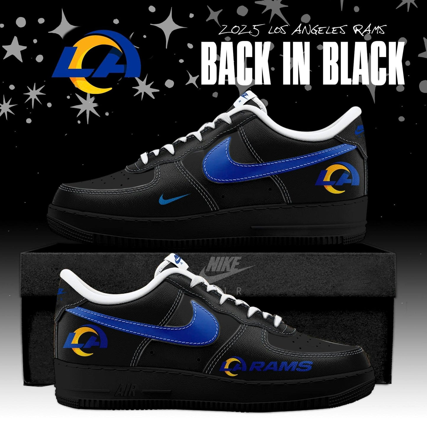 All Team NFL Back In Black 2025 AF1 Sneaker