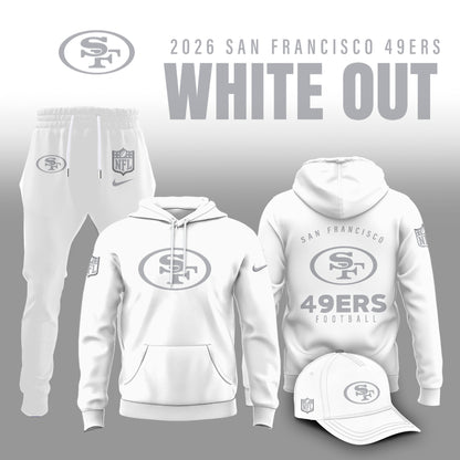 San Francisco 49ers 2026 White Out Limited Edition Hoodie