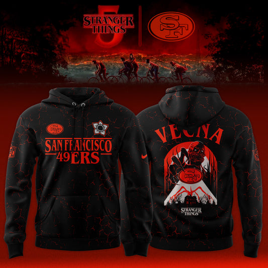 [Special Deal Black Friday] San Francisco 49er x Stranger Things Limited Hoodie