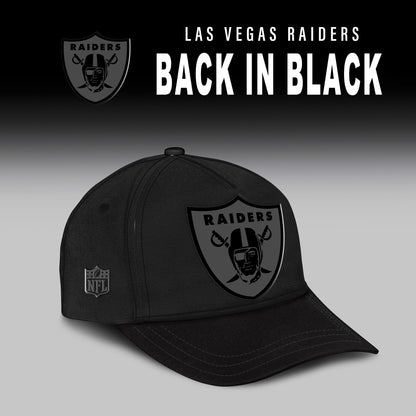 Las Vegas Raiders Back In Black Half Zip Hoodie