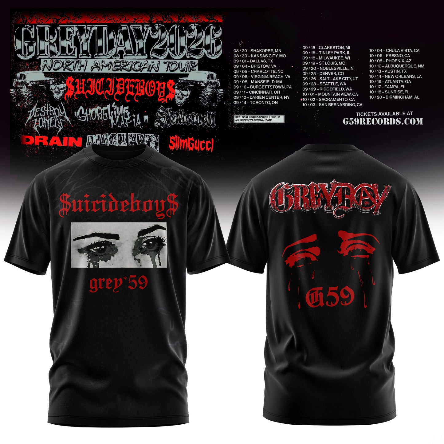 Greyday 2026 – North American Tour T-Shirt
