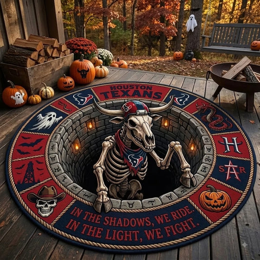 Limited Edition Houston Texans 2026 Halloween Quilted Round Rug, Mats