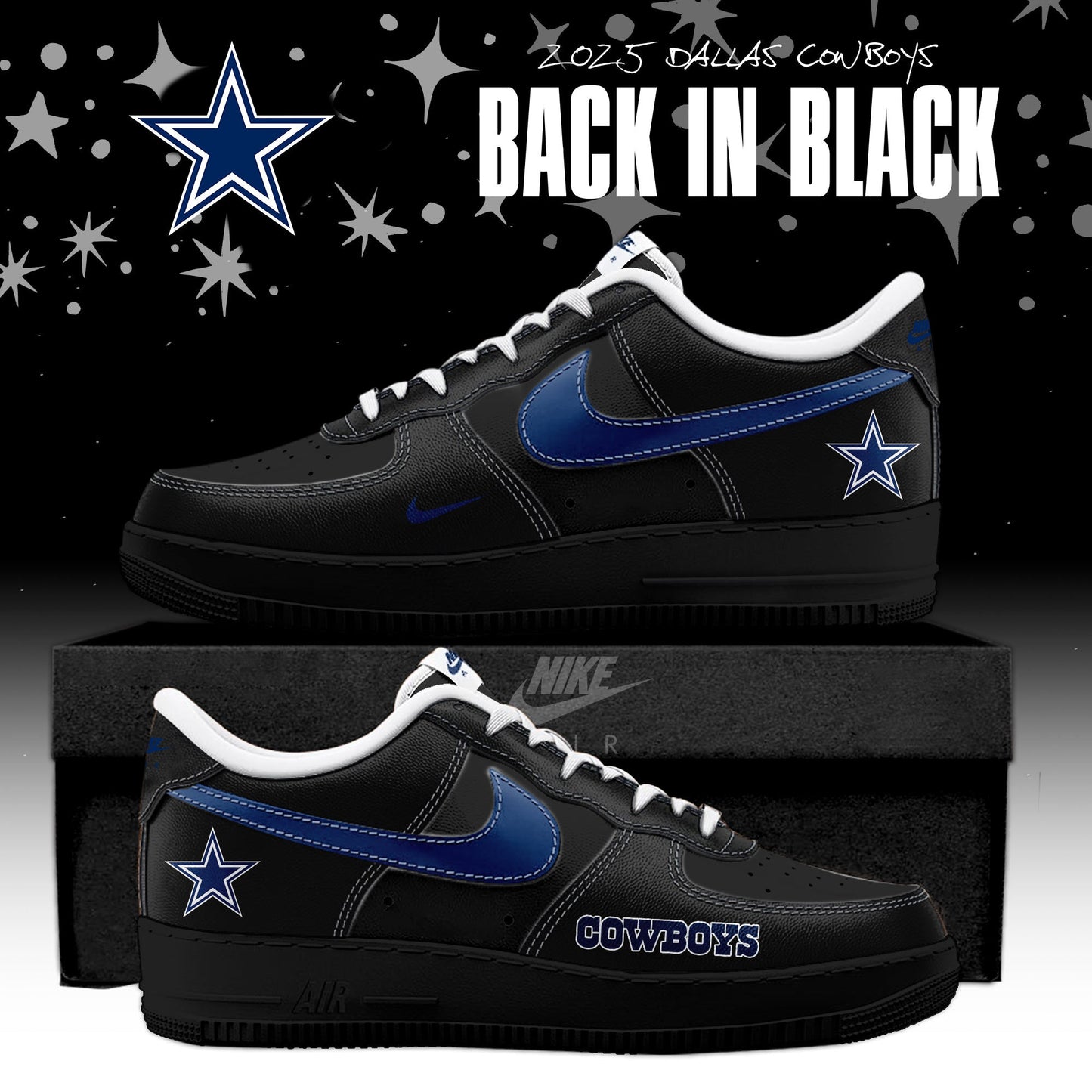 All Team NFL Back In Black 2025 AF1 Sneaker