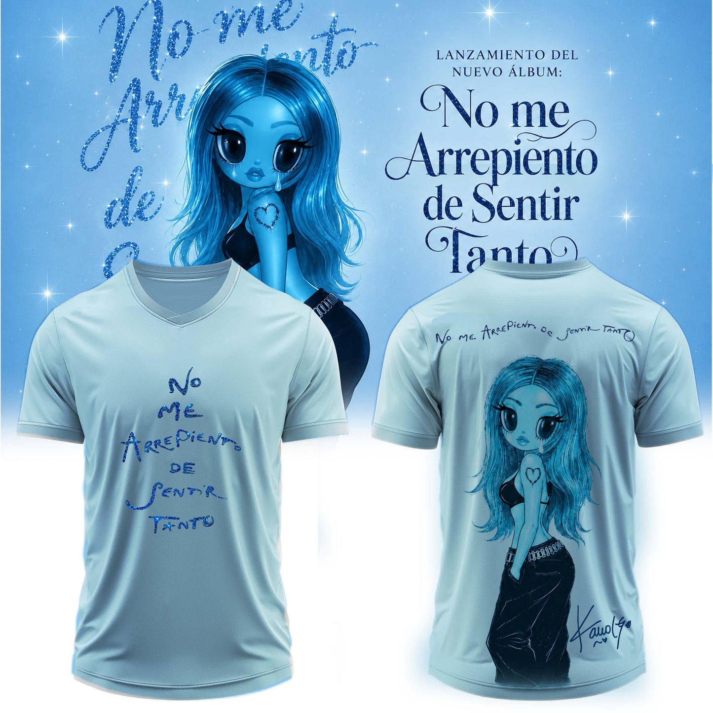 KaRol G Album “NO ME ARREPIENTO DE SENTIR TANTO” Limited Edition Signature T-shirt