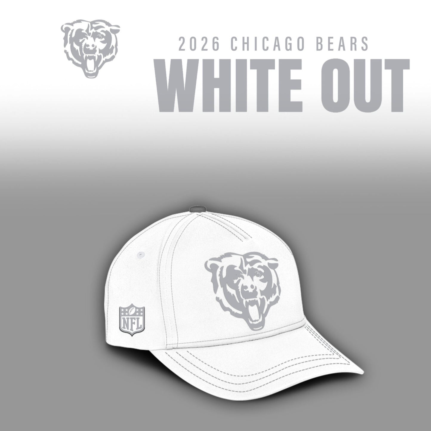 Chicago Bears 2026 White Out Limited Edition Hoodie