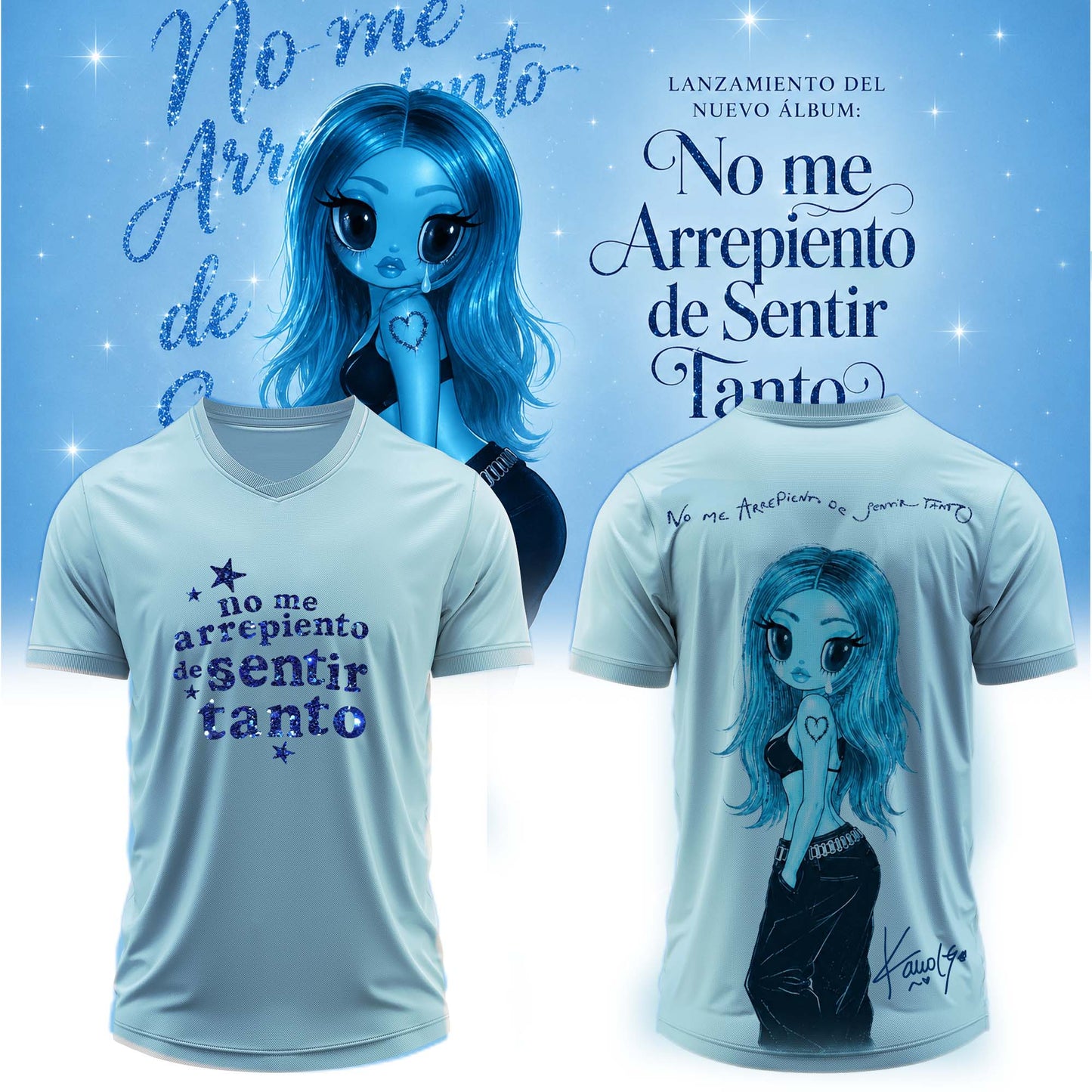 KaRol G Album “NO ME ARREPIENTO DE SENTIR TANTO” Limited Edition Signature T-shirt