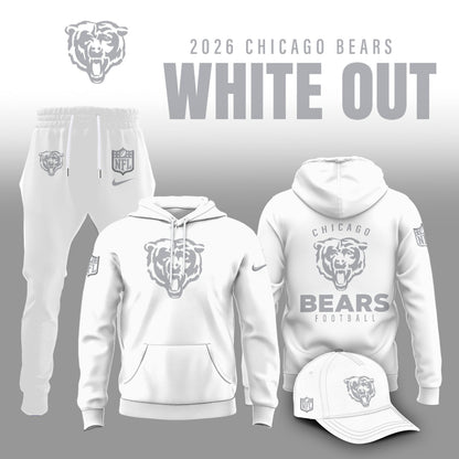 Chicago Bears 2026 White Out Limited Edition Hoodie