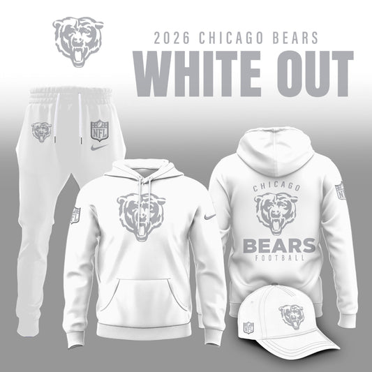 Chicago Bears 2026 White Out Limited Edition Hoodie