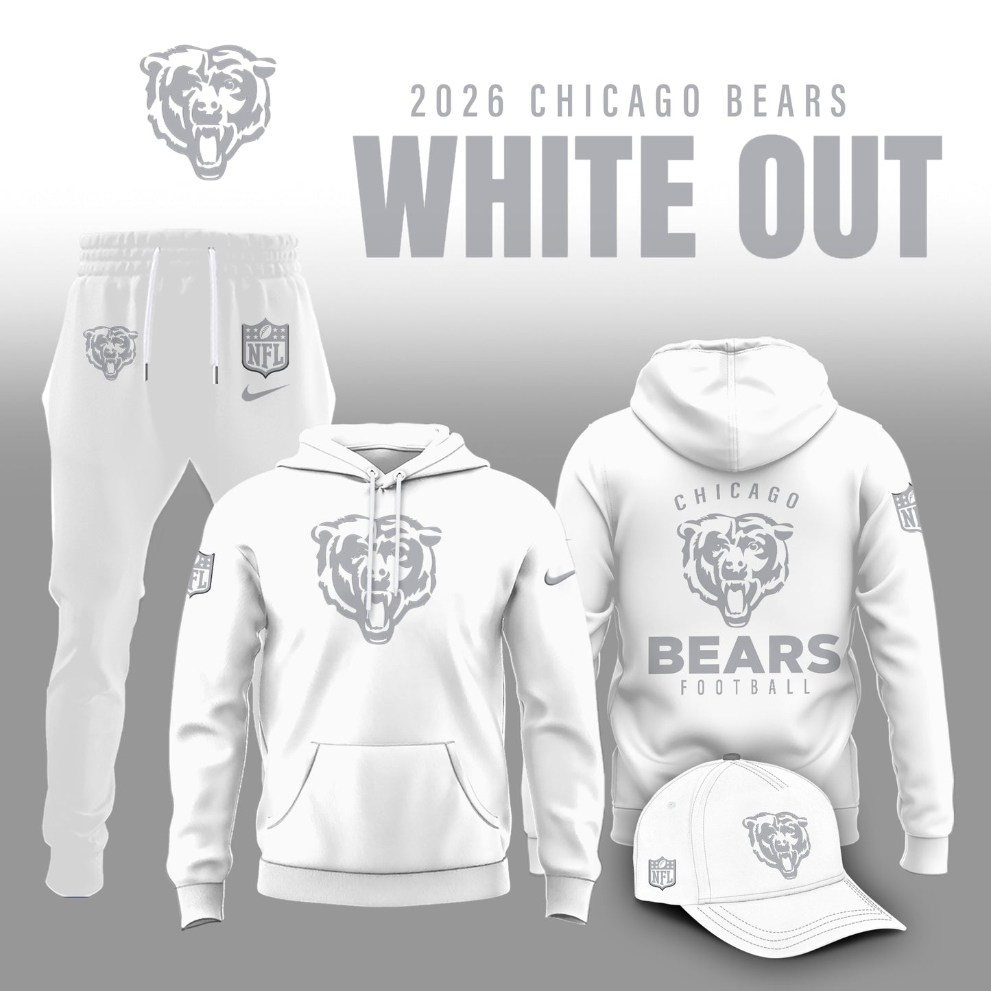 All Team NFL 2025 White Out Limited Edition Combo V1
