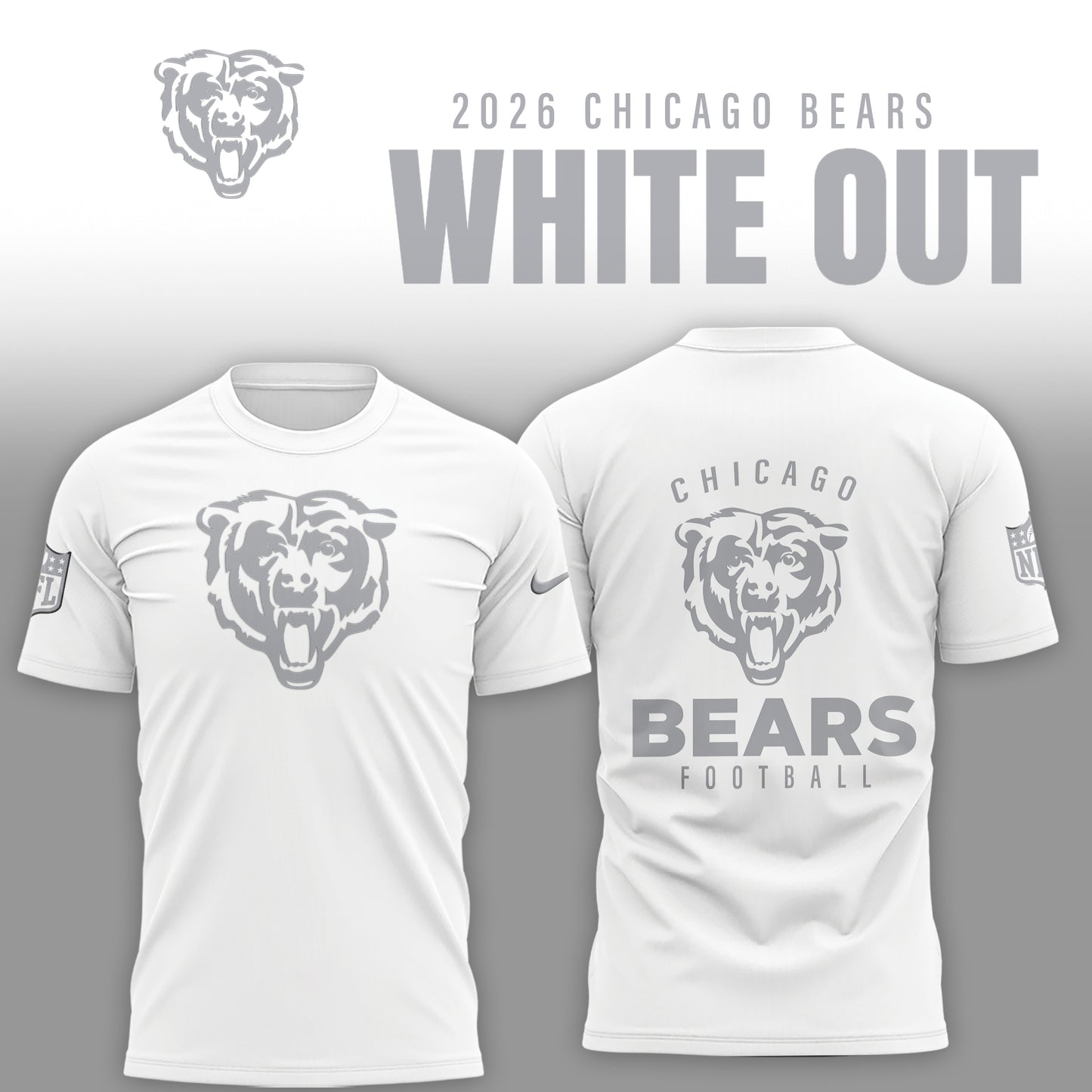 Chicago Bears 2026 White Out Limited Edition Shirt