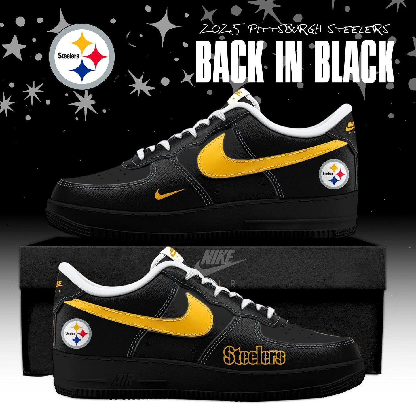 All Team NFL Back In Black 2025 AF1 Sneaker
