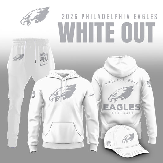 Philadelphia Eagles 2026 White Out Limited Edition Hoodie