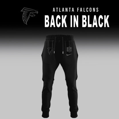 Atlanta Falcons Back In Black Half Zip Hoodie