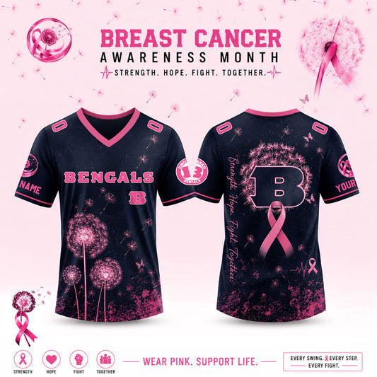 Limited Edition Cincinnati Bengals 2026 Breast Cancer Awareness x Dandelion of Hope Jersey