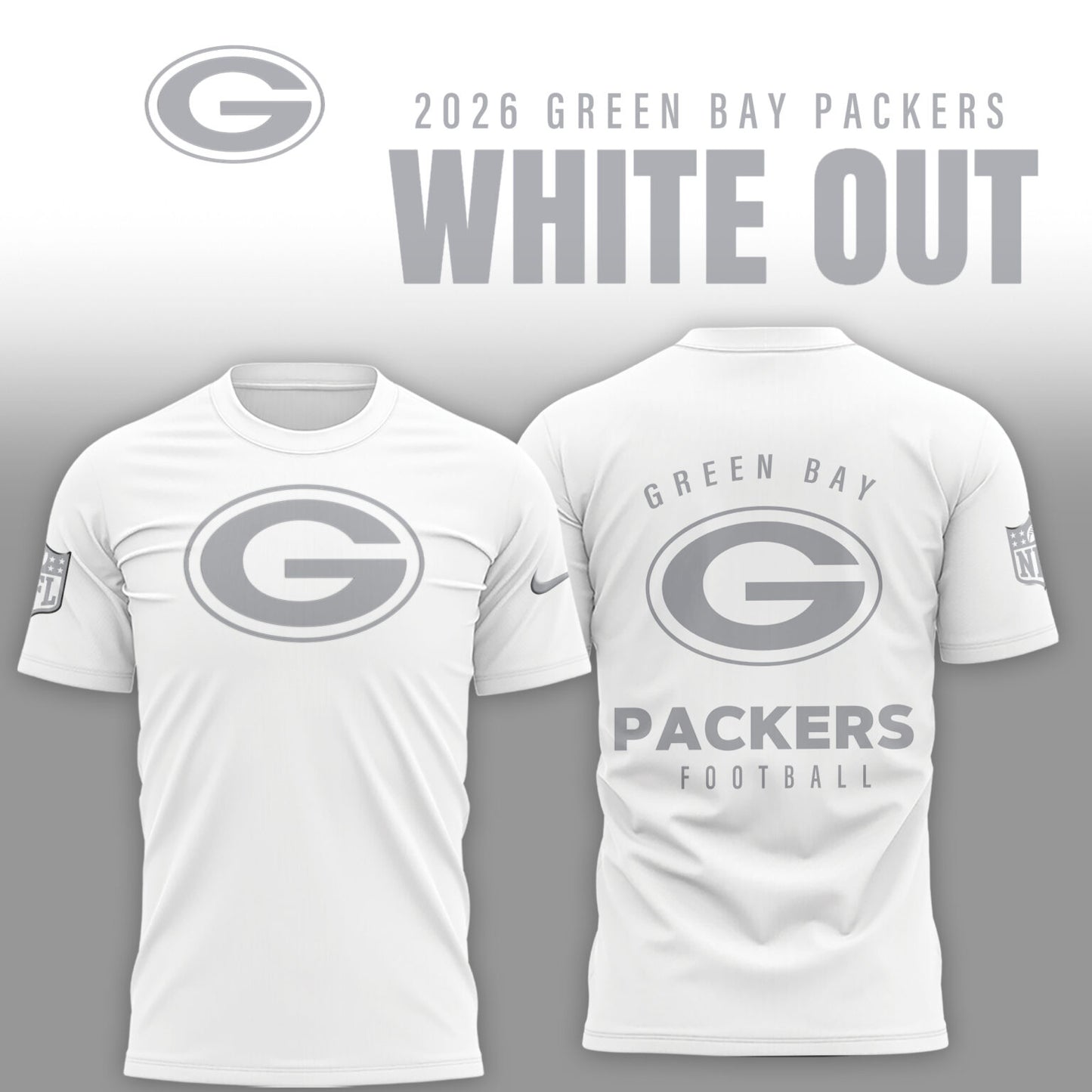 Green Bay Packers 2026 White Out Limited Edition Shirt