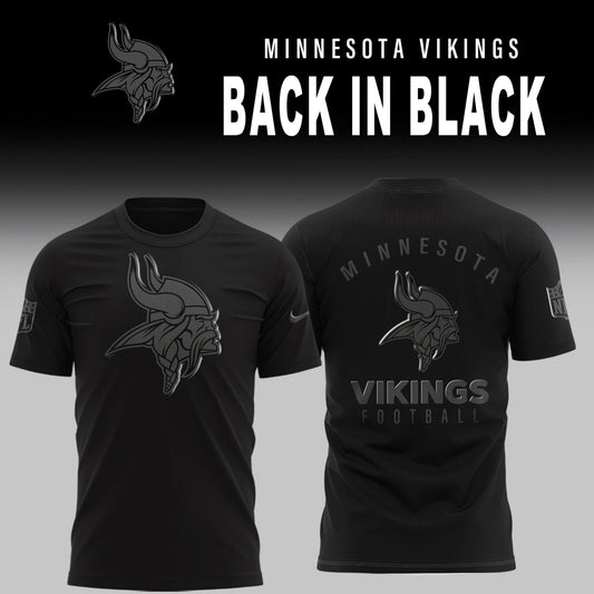 Minnesota Vikings Back In Black Limited Edition Combo TShirt