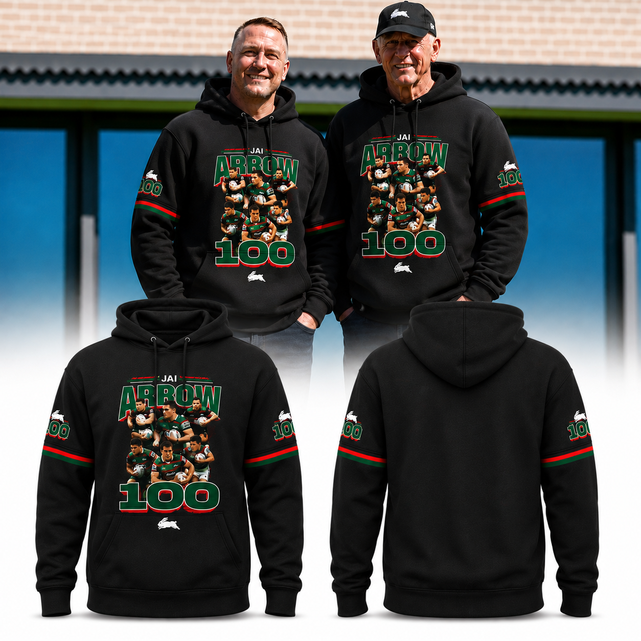 South Sydney Rabbitohs - Jai Arrow 100th Rabbitohs game - You'll Never Walk Alone Hoodie