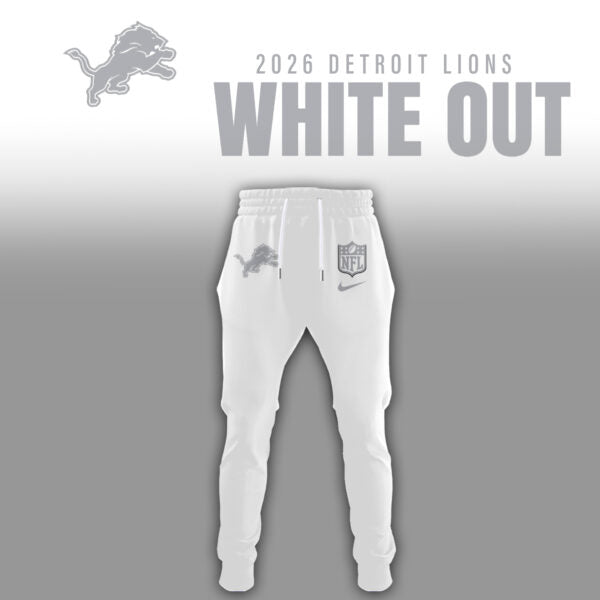 Detroit Lions 2026 White Out Limited Edition Hoodie