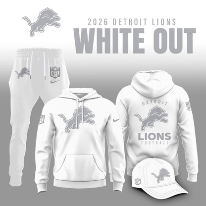 Detroit Lions 2026 White Out Limited Edition Hoodie