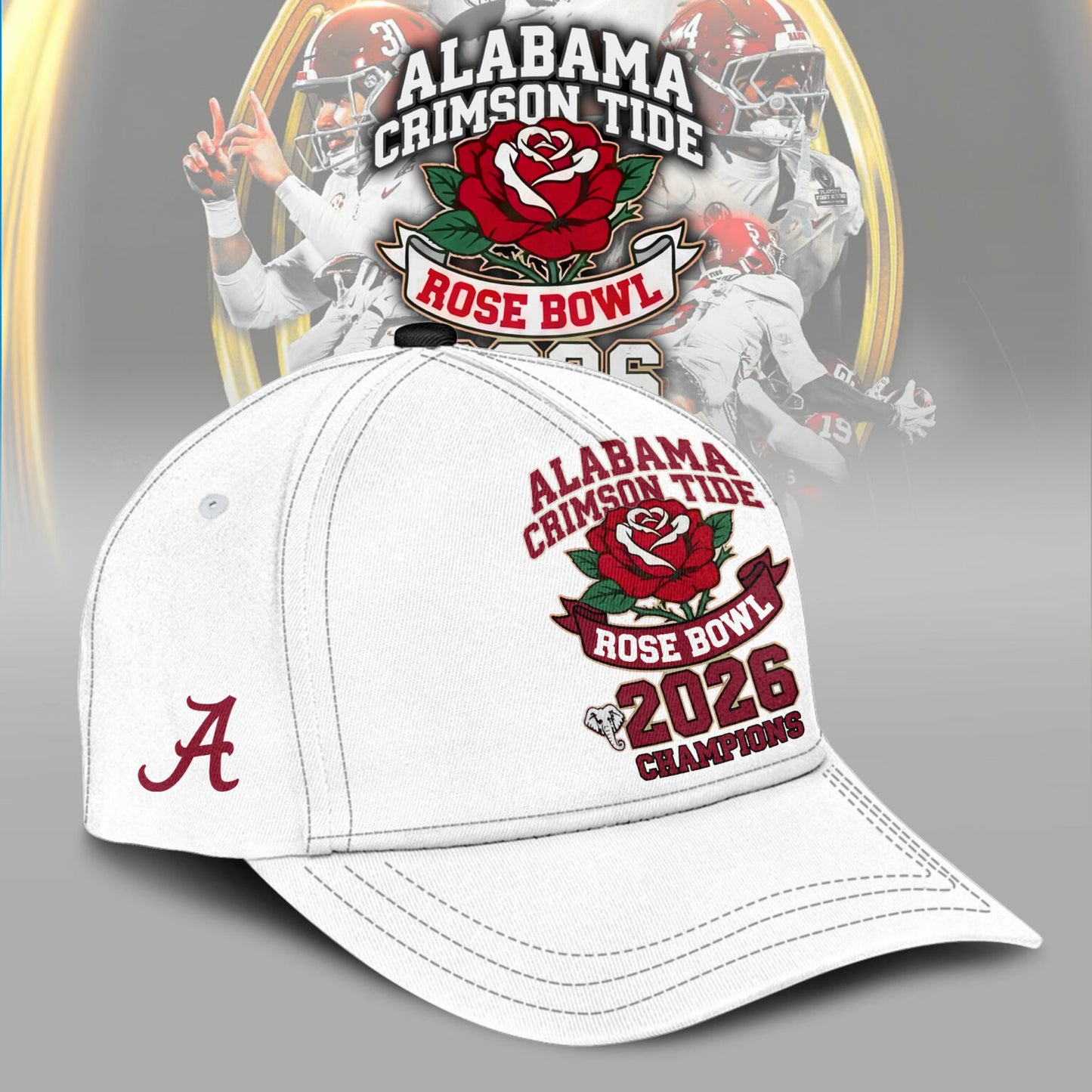 Alabama Crimson Tide 2026 Rose Bowl Champions Combo Tshirt