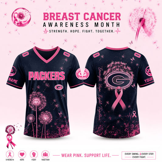 Limited Edition Green Bay Packers 2026 Breast Cancer Awareness x Dandelion of Hope Jersey