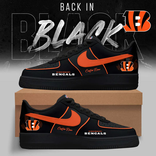 Cincinnati Bengals 2026 BACK IN BLACK Limited Edition AF1 Sneakers