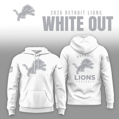 Detroit Lions 2026 White Out Limited Edition Hoodie