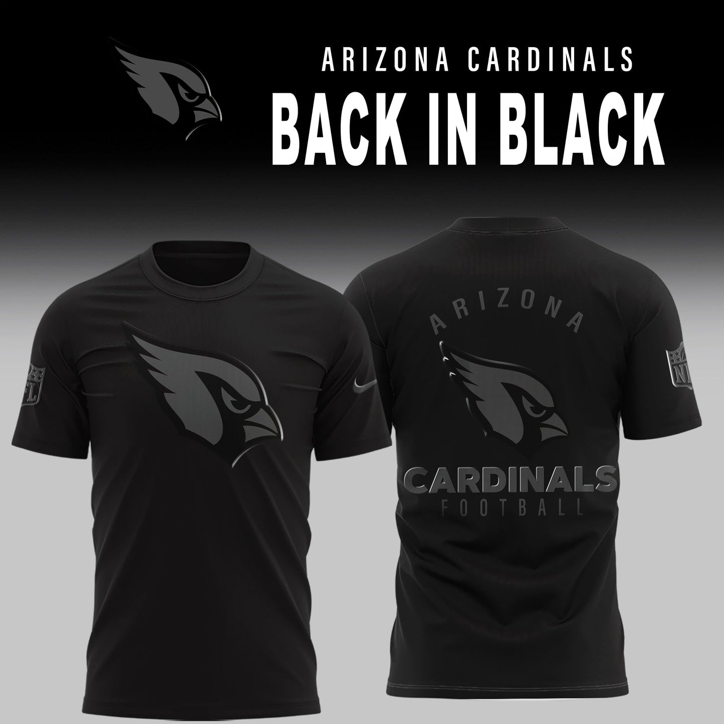 Arizona Cardinals 2025 Back In Black Limited Edition Combo TShirt