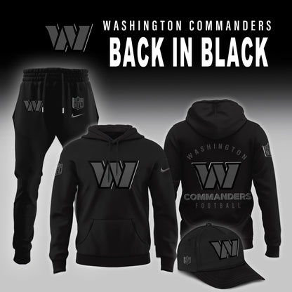 Washington Commanders 2025 Back In Black Limited Edition Combo Hoodie