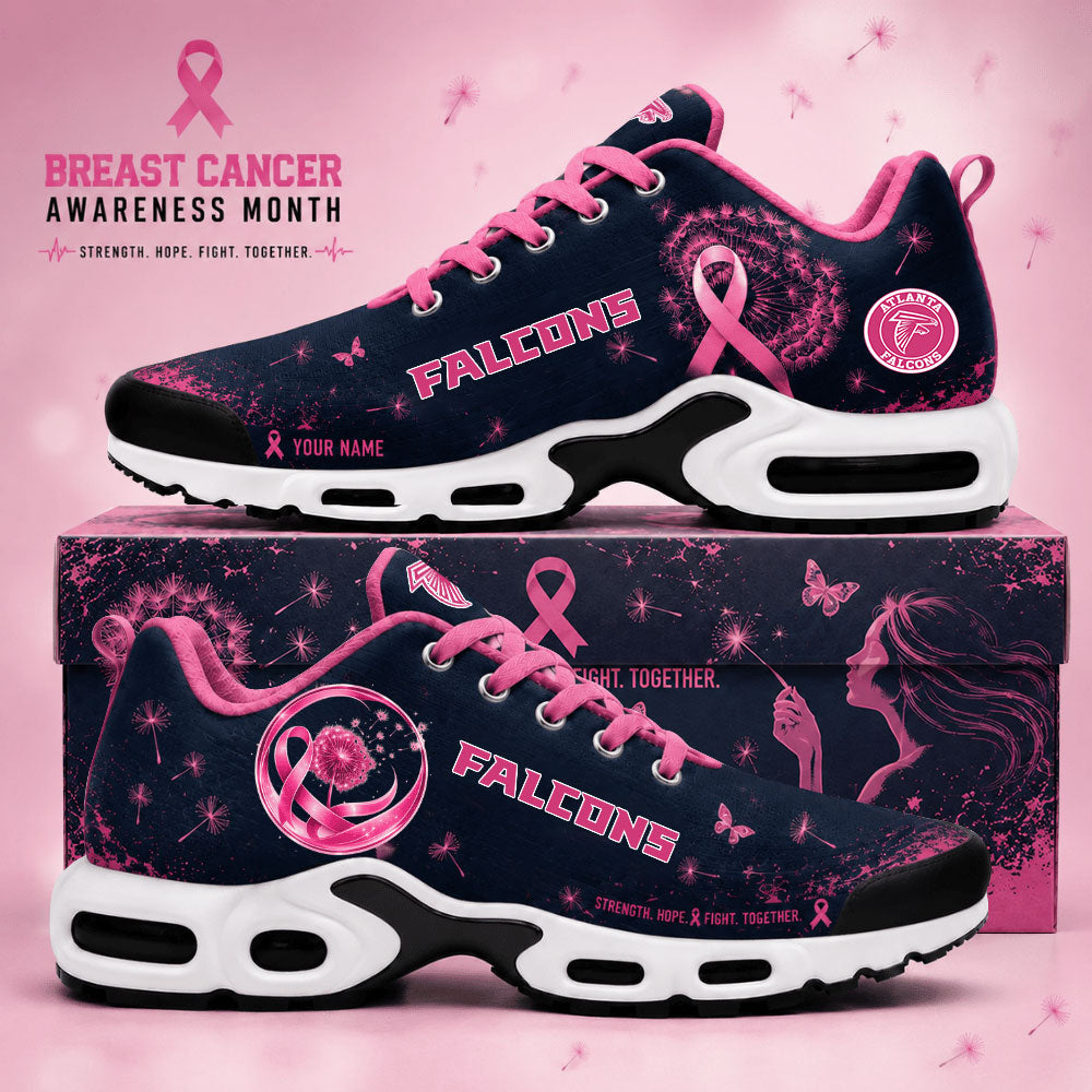 Limited Edition Atlanta Falcons Breast Cancer Awareness x Dandelion of Hope Shoes