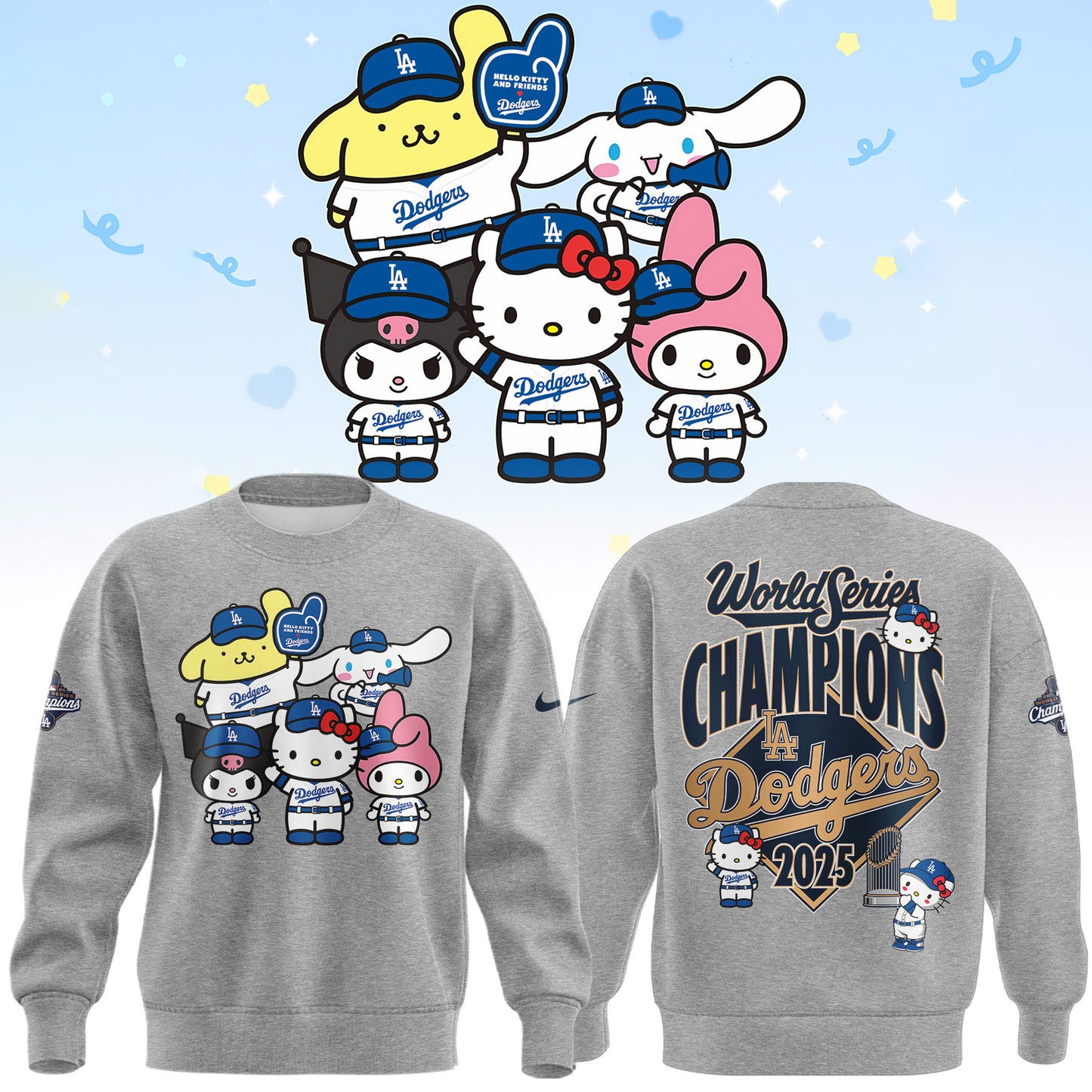 2025 HELLO KITTY x DODGERS CHAMPIONS Sweat