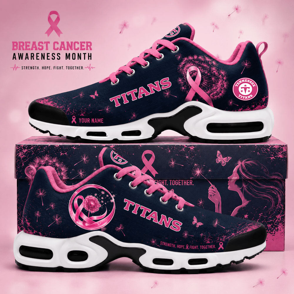 Limited Edition Tennessee Titans Breast Cancer Awareness x Dandelion of Hope Shoes